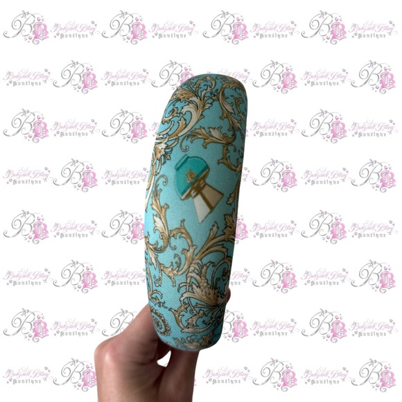 Versace headband blue Dylan turquoise parfum baroque gold Medusa head hair band - Picture 7 of 9